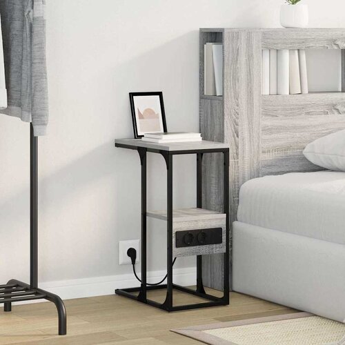  Noćni ormar s ladicama Sivi hrast sonoma 41.5 x 26 x 60.5 cm Slike