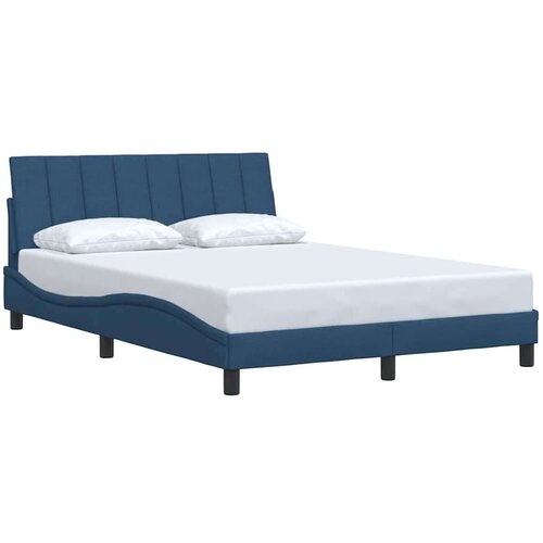  Okvir za krevet bez madraca plavi 140 x 190 cm od tkanine Slike