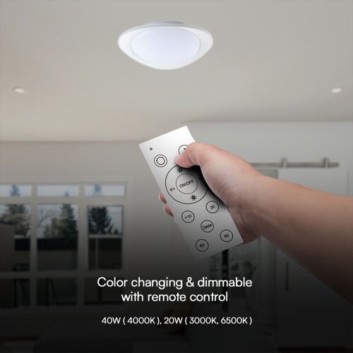  LED prigu&amp;scaron;iva plafonska svetiljka LED/40W/230V 3000-6500K 45 cm bela + daljinski upravljač Slike