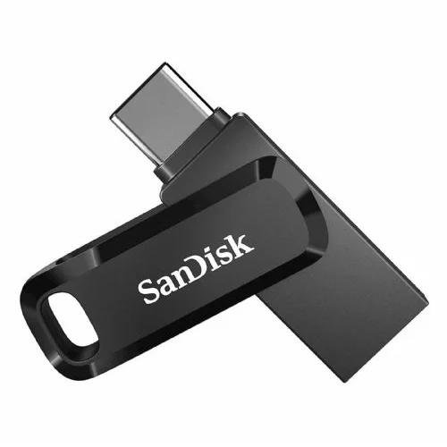 Sandisk USB C & USB disk 512GB Ultra Dual GO, 3.1/3.0, b do 150 MB/s, črn (SDDDC3-512G-G46)