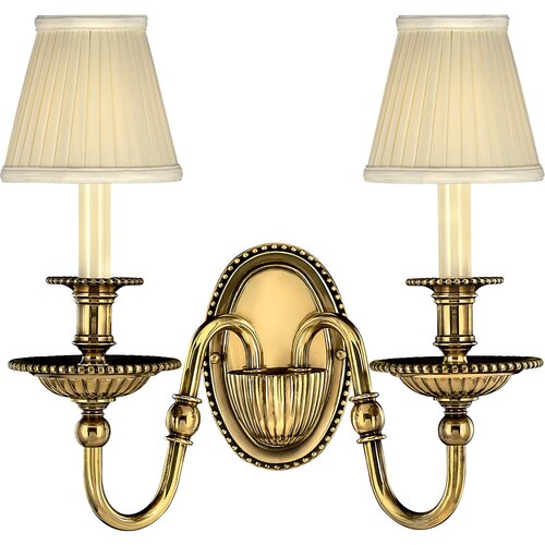 Elstead Lighting Elstead Cambridge Stenska svetilka za notranjo uporabo s svečami, 2 žarnici, polirana medenina s senčniki, E14, (22098903) Cene