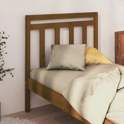  Uzglavlje za krevet boja meda 106 x 4 x 100 cm masivna borovina