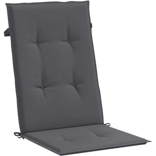  Jastuci za vrtne stolice 6 kom antracit 120x50x3 cm od tkanine Slike