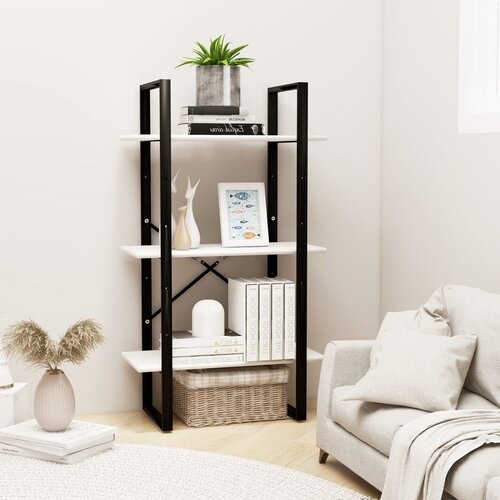 The Living Store Regal bel 60x30x105 cm trdna borovina - Regal S Policami, (21554834) Cene