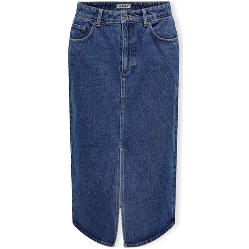 Only Krila Noos Bianca Midi Skirt - Medium Blue Denim Modra Cene
