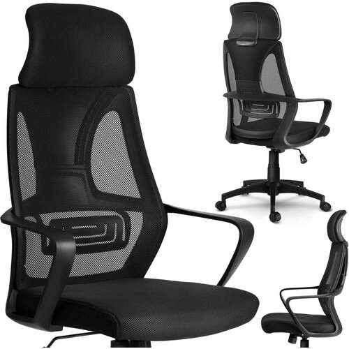 Janshop Pisarniški fotelj z mikroatorskim praga - črna, (21377970) Cene