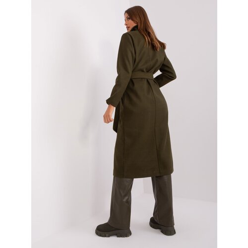 Fashion Hunters Khaki long coat with belt OH BELLA Cene