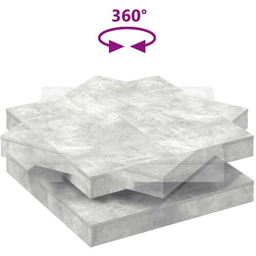 VidaXL Stol za kavu rotirajući za 360 stupnjeva beton sivi Slike
