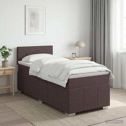  Boxspring krevet s madracem Tamno smeđa 100 x 200 cm Tkanina Cene