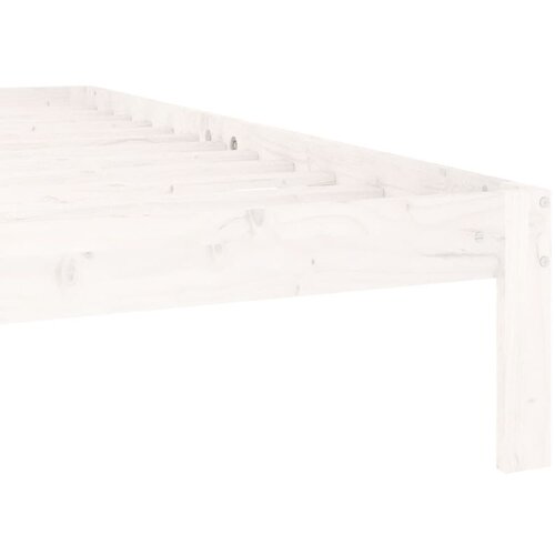  Okvir za krevet od masivne borovine bijeli 160 x 200 cm Slike