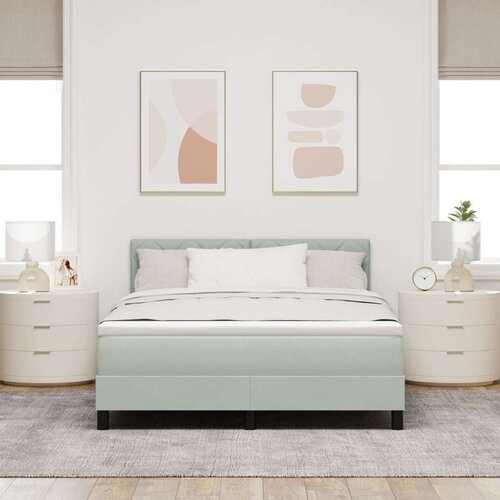 VidaXL uzglavlje s du&amp;scaron;ekom svjetlosiva 140x200 cm bar&amp;scaron;un Slike