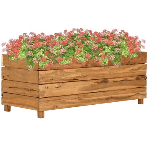  Povi&scaron;ena gredica 100 x 40 x 38 cm reciklirana tikovina i čelik Cijene