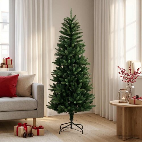  Artificial Hinged Christmas Tree 150 cm PE i PVC Zelena Slike