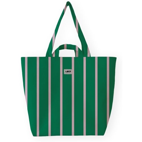 Lori Barcelona Nakupovalne torbe Fine Stripe - Pink/Green Rožnata Cene