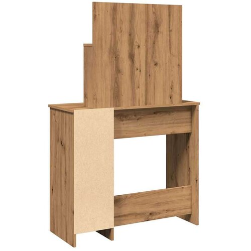 VidaXL Toaletni stol s ogledalom Artisan hrast 86,5x35x136 cm Slike
