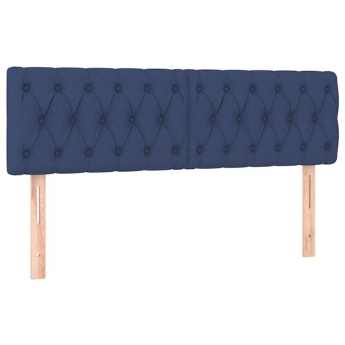  Krevet s oprugama i madracem plavi 140x200 cm od tkanine Slike
