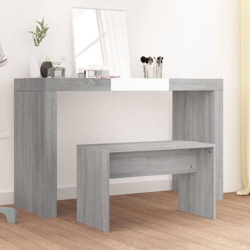 VidaXL toaletni stolac boja sivog hrasta sonome 70 x 35 x 45 cm drveni Slike