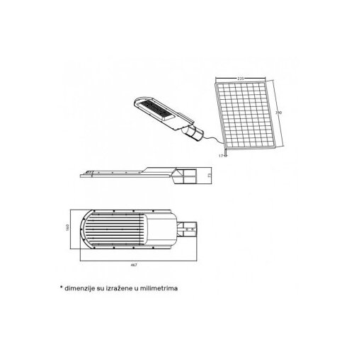 LENSLUX GN-SSL316-180W Solarna svetiljka Cene