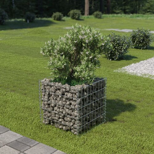 vidaXL Visoka greda gabion pocinkano jeklo 50x50x50 cm Cene
