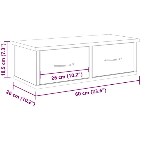  Zidni ormarić staro drvo 60x26x18,5 cm konstruirano drvo Slike