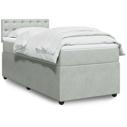  Box spring krevet s madracem svjetlosivi 100x200 cm bar&scaron;unasti Cijene