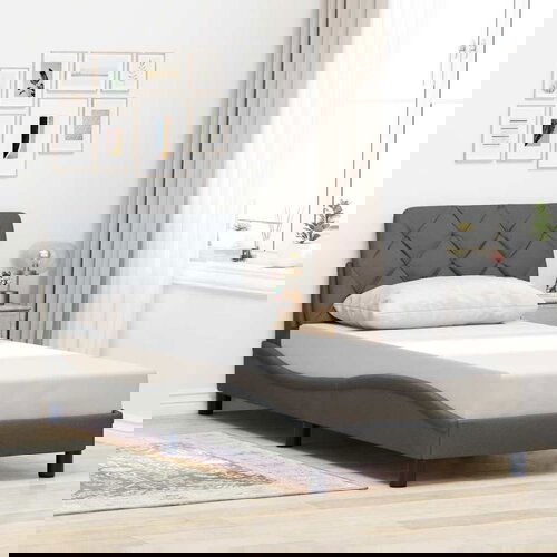 vidaXL Okvir za krevet bez madraca tamnosivi 80x200 cm od tkanine Cene