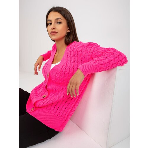 RUE PARIS Sweater-LC-SW-8036.74P-fluo pink Slike