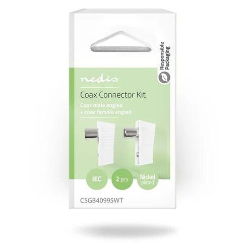  UTIKAČ ANTENSKI RF 1X M, 1X Ž KUTNI BOC PACK NEDIS CSGB40995WT Cijene