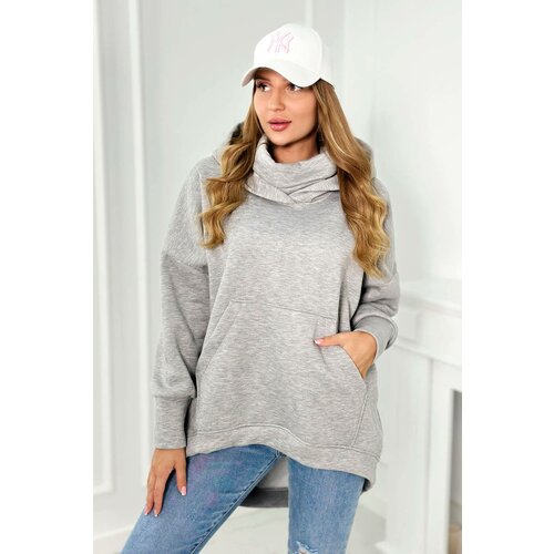 Kesi Oversize insulated sweatshirt gray color Slike