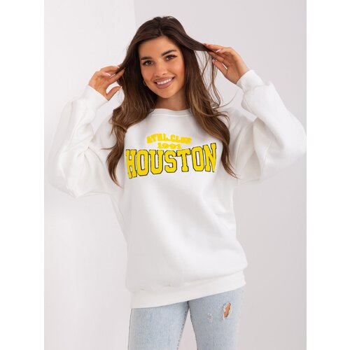 Fashion Hunters Ecru hoodie with inscription Cene