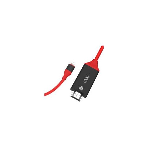 XO kabal Lighting To HDMI+USB 2K GB006 60HZ Audio Cable 2M Crni Cijene