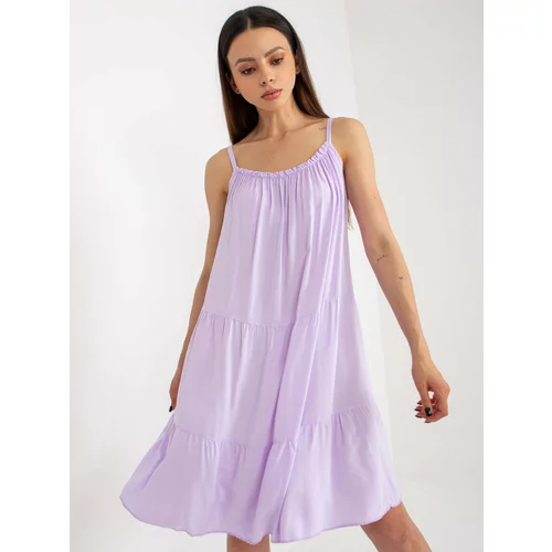 Fashion Hunters Light purple summer dress of free cut OCH BELLA