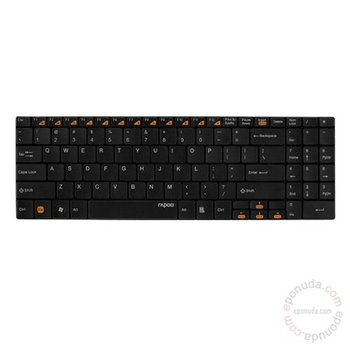 Rapoo Ultra-Slim Keyboard E9070 Yu crna tastatura Slike