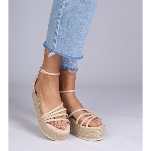 D/CEO marka niezdefiniowana Beige platform espadrille sandals Panola Slike