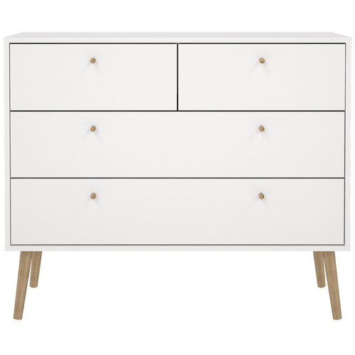 Tvilum Bijela niska komoda 99x82 cm Bodo &amp;ndash; Slike