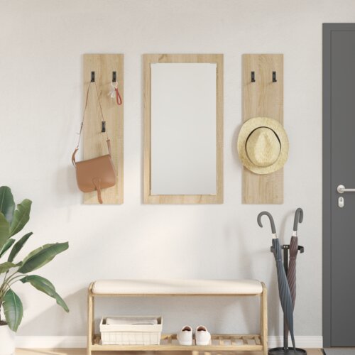 VidaXL Nadwyčajna obe&amp;scaron;alnik za pla&amp;scaron;če sonoma hrast 96 x 1.5 x 90 cm Slike
