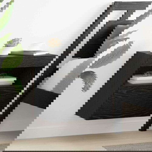 TV zidni ormari S LED lampica 2 pcs Crni hrast 40 x 30 x 40 cm Cijene