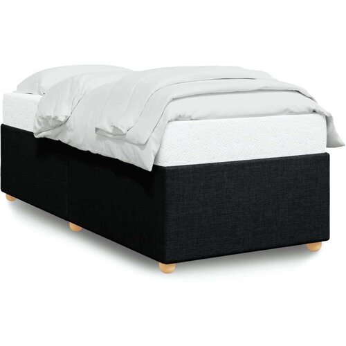  Okvir za krevet crni 90x190 cm od tkanine Slike