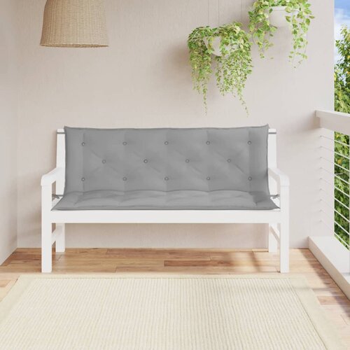  The Living Store Blazina za vrtno klop 2 kosa siva 150x50x7cm oxford tkanina - Blazina Za Vrtno Klop, (21479751) Cene