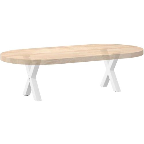  Noge za klubsko mizico v obliki črke X, 2 kosa, bele, 30 x (30-31) cm, jeklo Slike