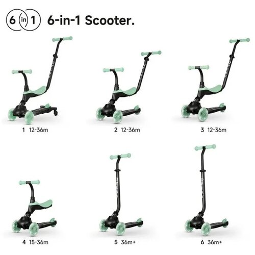 Qplay trotinet za decu 6u1 Sema Evo Green Slike