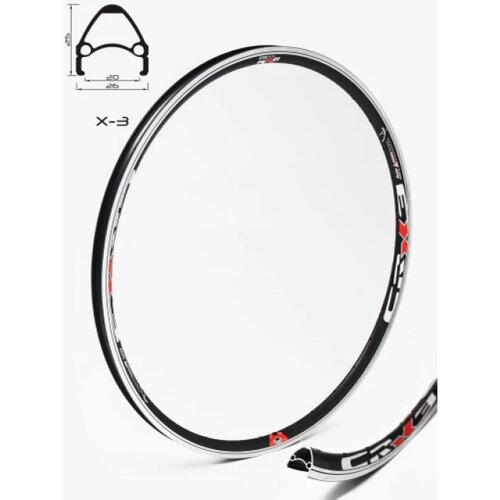 Crosser FELGA RIM 28 29quot(622x20) X3 32 rupe V-brake CRNA Cene