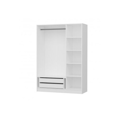 Hanah home Kale 3 Mebran Kapak 210 Bijeli ormar, 135x210x52cm, Bijela Slike