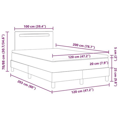  Konstrukcija kreveta s madracem Siva 120 x 200 cm Umjetna koža Slike