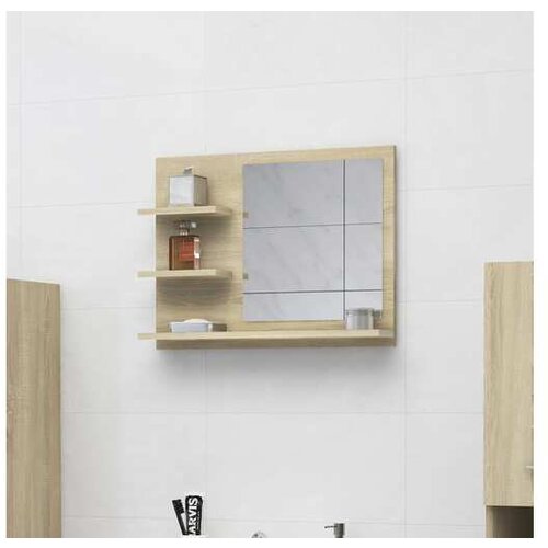  Kopalniško ogledalo sonoma hrast 60x10,5x45 cm iverna plošča Cene