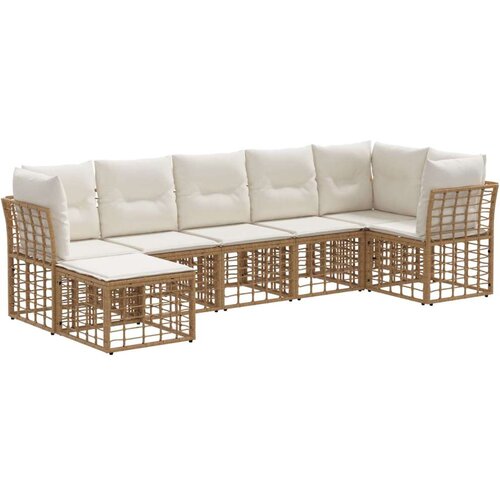  Set vanjskih sofa Prirodna Poliester - Prirodna bez stola Cene