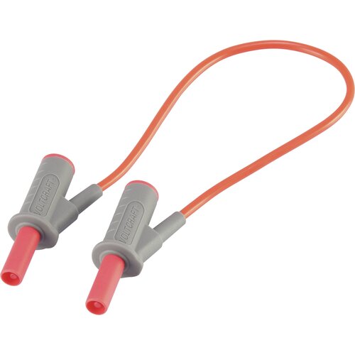 Voltcraft Visokofleksibilni varnostni merilni kabel [lamelni vtič 4 mm - lamelni vtič 4 mm] 0.25 m rdeče barve MSB-501 10 A, (20422880) Cene