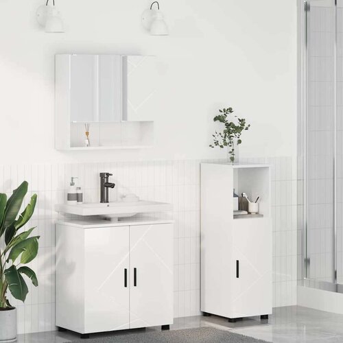 vidaXL Set namještaja za kupaonicu Zidne 3 pcs Visoko sjajno bijela Cijene