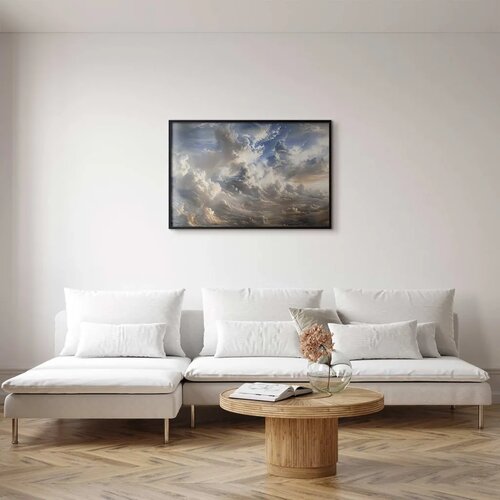  Plakat Golden Reflections on Clouds Announcing Dusk 90x60 Crni okvir Cijene