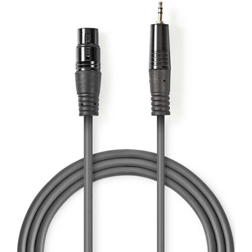 Nedis COTH15300GY15, Balansirani audio kabl, XLR 3-pinski mu&scaron;ki, 3,5 mm mu&scaron;ki, Niklovani, 1,50 m, PVC Cene